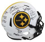 Steelers Greats (12) Bettis, Greene Signed Lunar F/S Speed Proline Helmet BAS