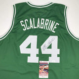 Autographed/Signed Brian Scalabrine Boston Green Basketball Jersey JSA COA Auto