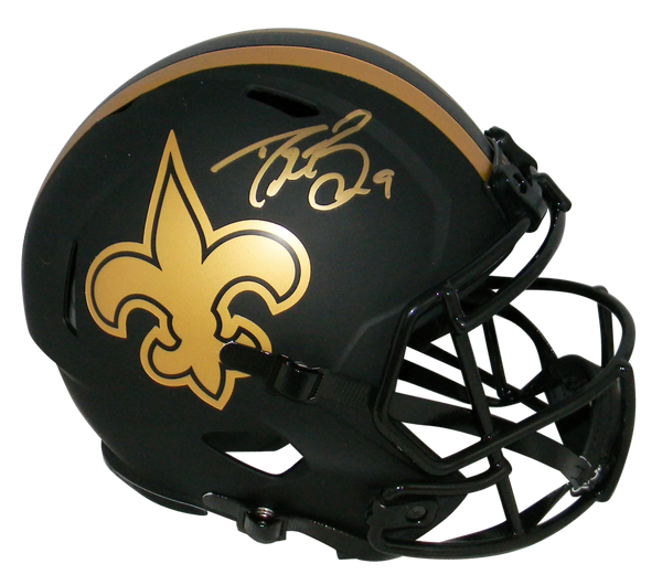 DREW BREES SIGNED NEW ORLEANS SAINTS ECLIPSE FULL SIZE SPEED HELMET BECKETT