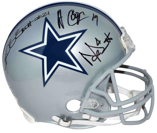 DAK PRESCOTT EZEKIEL ELLIOTT AMARI COOPER SIGNED DALLAS COWBOYS PROLINE HELMET