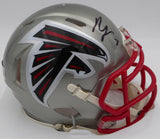 Bijan Robinson Autographed Falcons Flash Speed Mini Helmet Beckett QR #1W035037