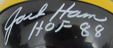 Jack Ham HOF Signed/Inscribed Black Mini Helmet Steelers Becket Witness 192377