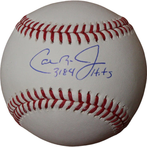 Cal Ripken Autographed/Signed Baltimore Orioles OML Baseball 3184 Hits FAN 44433