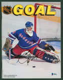 Rangers John Vanbiesbrouck Authentic Signed Goal Magazine BAS #Z99333