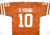 Vince Young Autographed Orange College Style Jersey - Beckett W Hologram *Black