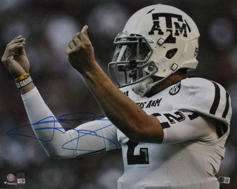 Johnny Manziel Signed Texas A&M Aggies 16x20 Money Photo - Beckett W Holo *Blue