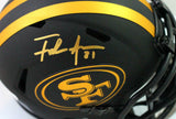 Frank Gore Autographed 49ers Eclipse Speed Mini Helmet-Beckett W *Gold