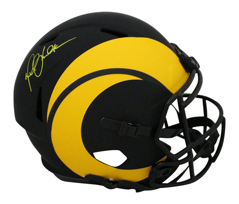 Marshall Faulk Signed Los Angeles Rams F/S Eclipse Helmet Beckett BAS 33340