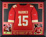 Patrick Mahomes Autographed Kansas City Chiefs Nike Game Framed Jersey Beckett B