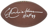 Rams Eric Dickerson "HOF 99" Signed Wilson Super Grip Nfl Football BAS Witnessed