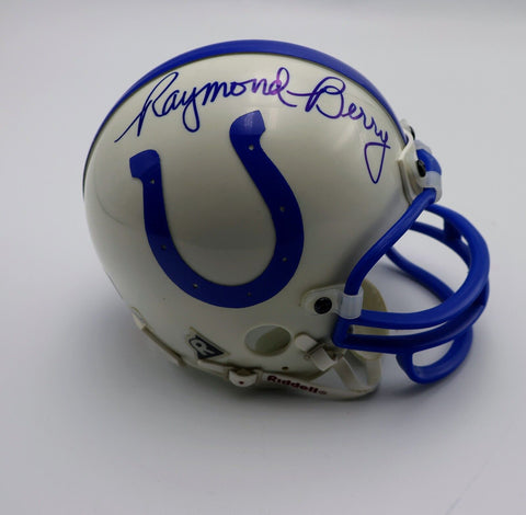 Raymond Berry Autographed Indianapolis Colts Mini Helmet Beckett COA