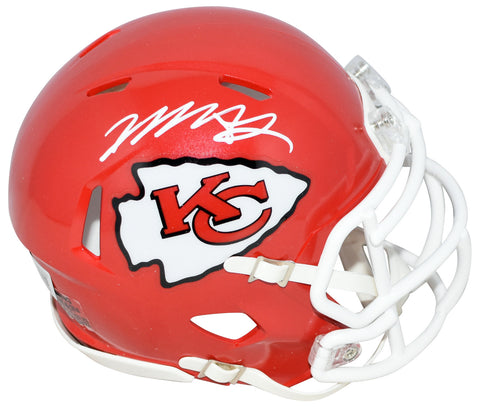 MECOLE HARDMAN SIGNED KANSAS CITY CHIEFS SPEED MINI HELMET BECKETT