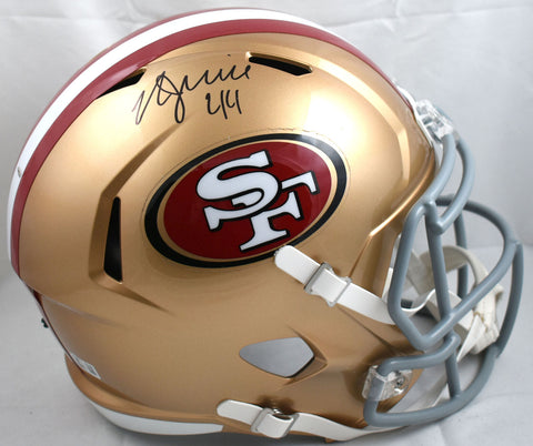 Kyle Juszczyk Autographed 49ers F/S Speed Helmet- Beckett W Hologram *Black