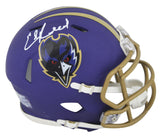 Ravens Ed Reed Authentic Signed 2024 On-Field Alt Speed Mini Helmet BAS Witness