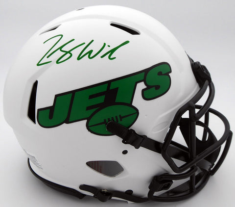 ZACH WILSON AUTO JETS LUNAR ECLIPSE WHITE FULL SIZE SPEED HELMET BECKETT 194729