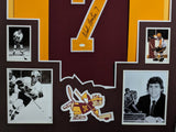 FRAMED MINNESOTA GOPHERS NEAL BROTEN AUTOGRAPHED SIGNED JERSEY TSE COA