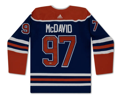 Connor McDavid Autographed Blue 2023 Adidas Edmonton Oilers Jersey UDA