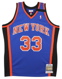 Knicks Patrick Ewing Signed Blue M&N 1998-99 HWC Authentic Jersey BAS #1W470531