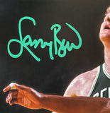 Magic Johnson Larry Bird Signed Boston Celtics LA Lakers 1620 Photo BAS 44656