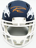 RUSSELL WILSON AUTOGRAPHED BRONCOS AMP BLUE MINI HELMET FANATICS HOLO 227948