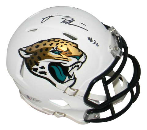 JAMES ROBINSON SIGNED JACKSONVILLE JAGUARS WHITE SPEED MINI HELMET BECKETT