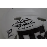 Johnny Manziel Autographed Texas A&M Aggies White Mini Insc. BAS 46474