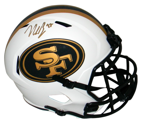 NICK BOSA AUTOGRAPHED SAN FRANCISCO 49ERS FULL SIZE LUNAR HELMET BECKETT