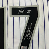 Framed Autographed/Signed Todd Helton HOF 35x39 Colorado Pin Jersey Tristar COA