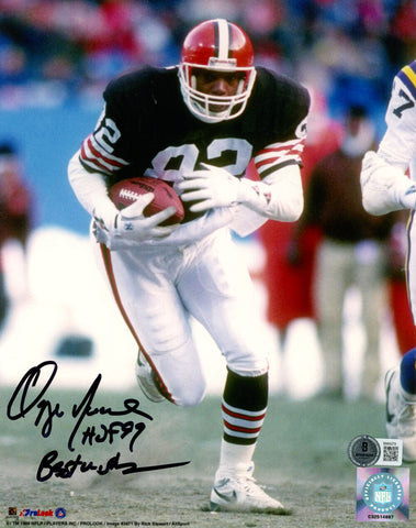 Ozzie Newsome Signed Cleveland Browns 8x10 Photo 2 Insc Beckett 45528