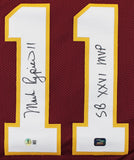 Mark Rypien "SB XXVI MVP" Signed Maroon Pro Style Jersey BAS Witnessed 2