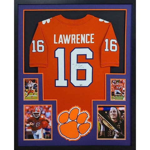 Trevor Lawrence Autographed Signed Framed Clemson Jersey FANATICS