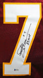 Joe Theismann Autographed Maroon Pro Style Jersey w/ 83 MVP- BECKETT *Black