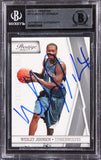 Timberwolves Wesley Johnson Authentic Signed 2010 Prestige #194 Card BAS Slab