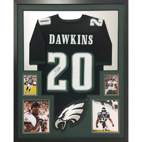 Brian Dawkins Autographed Signed Framed Philadelphia Eagles Jersey JSA