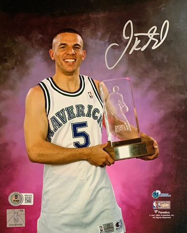 Jason Kidd Autographed Dallas Mavericks ROY Signed Basketball 8x10 Photo Beckett