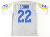 Blake Corum Signed Los Angeles Rams Throwback Jersey (Beckett) 3rd Round Pick RB