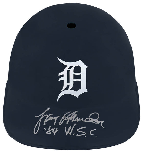 Larry Herndon Signed Tigers Souvenir Replica Batting Helmet w/84 WSC - (SS COA)