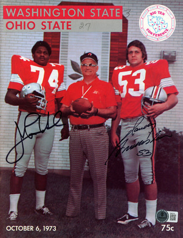 Randy Gradishar & John Hicks Signed 1973 Ohio State Magazine BAS 47456