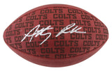 Colts Anthony Richardson Signed Wilson "Duke" Team Showcase Football W/ Case Fan