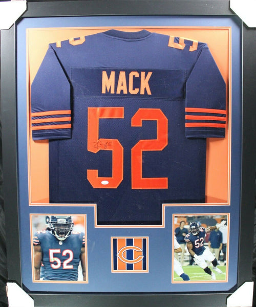 KHALIL MACK Bears throwback TOWER Signed Autographed Framed Jersey J Super Sports Center