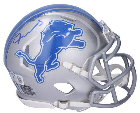 Jameson Williams Autographed Detroit Lions Mini Speed Helmet Fanatics