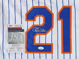 Cleon Jones Signed New York Mets Pinstriped Jersey (JSA COA) 1969 Amazing Mets