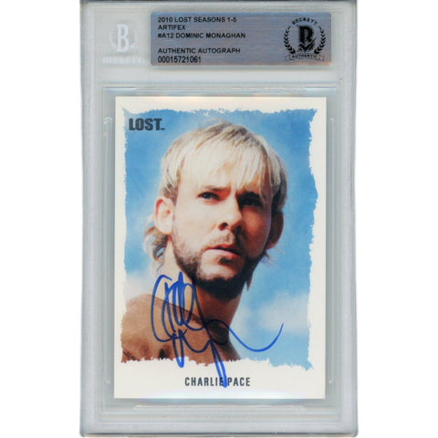 Dominic Monaghan Autographed/Signed 2010 Lost Artifex Card Charlie Beckett 46743