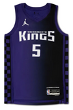 De'Aaron Fox Autographed 2023-24 Sacramento Kings Purple Jordan Brand Jersey UDA