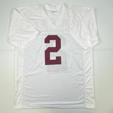 Autographed/Signed PATRICK SURTAIN II Alabama White College Jersey JSA COA Auto