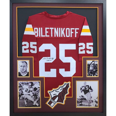 Fred Biletnikoff Autographed Signed Framed Florida State Raiders Jersey JSA