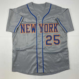 Autographed/Signed Bobby Bonilla New York Grey Baseball Jersey JSA COA