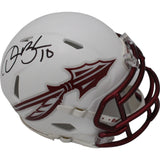 Derrick Brooks Signed Florida State Seminoles 23 White Mini Helmet BAS 44108