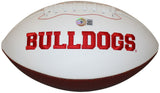 Champ Bailey Autographed/Signed Georgia Bulldogs Logo Football Beckett 35613