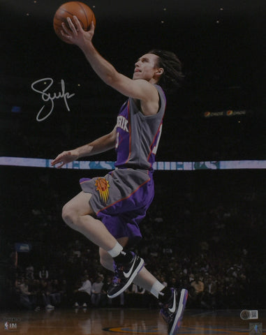 Steve Nash Autographed Phoenix Suns 16x20 Lay Up Photo - Beckett W Hologram